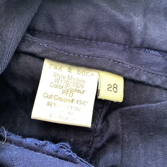 EUC Rag & Bone size 28 wide waist band jeans w 2 step closure. - Picture 3 of 6